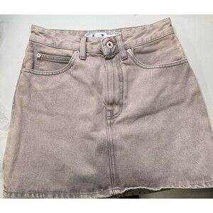 Virgil Abloh Off White Women’s Denim Mini Skirt Soft Lilac Pink 40 New